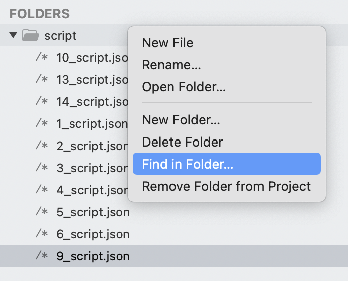 Search files in folder