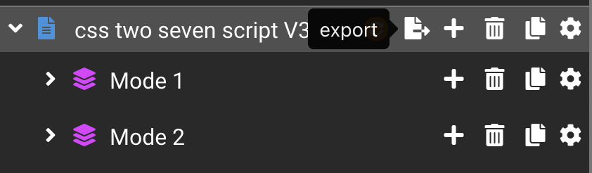 Export script JSON