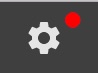 the settings icon with red dot
