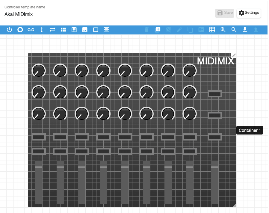 Screenshot of The Controller Template Editor