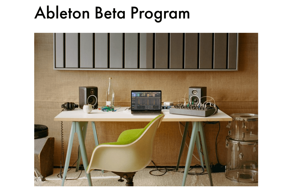 Ableton Live Beta Program