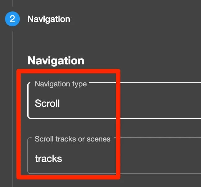 navigation settings