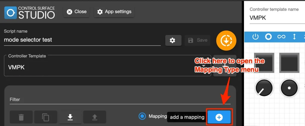 open mapping type menu