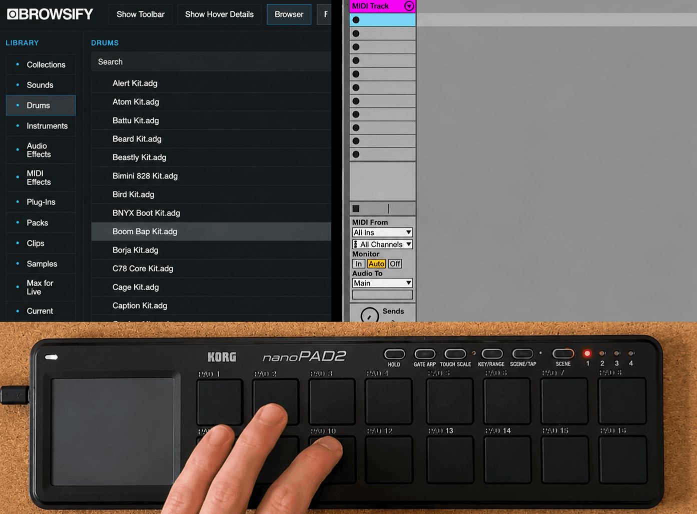 ableton browser midi controller ableton browser midi controller